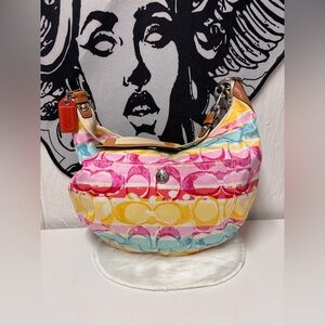 Coach Hamptons "Watercolor Scribble" hobo bag